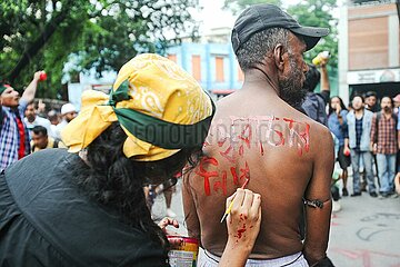 Students protest against quota system in government jobs in Dhaka  Bangladesh