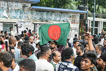 Students protest against quota system in government jobs in Dhaka  Bangladesh