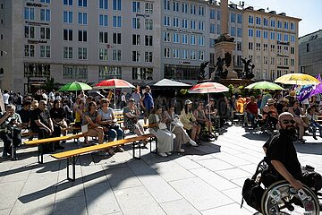 Randgruppenkrawall Behindertenprotest in München