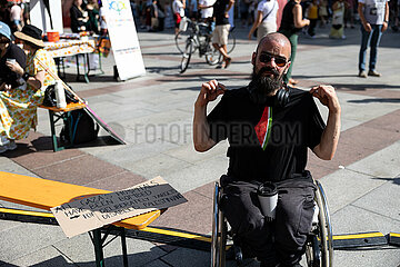 Randgruppenkrawall Behindertenprotest in München