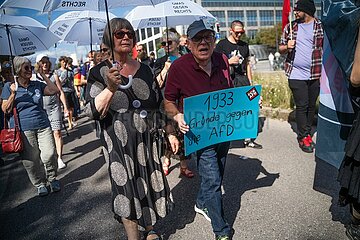 Demonstration gegen die Eröffnung des ersten AfD Büro in München