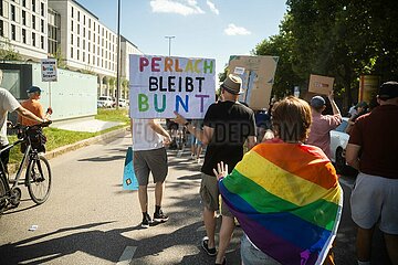 Demonstration gegen die Eröffnung des ersten AfD Büro in München