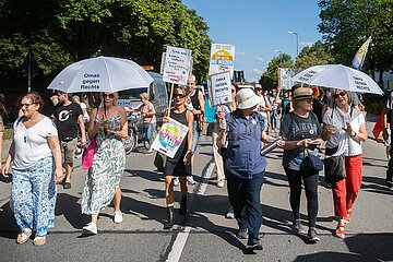 Demonstration gegen die Eröffnung des ersten AfD Büro in München