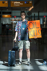 Protest der Letzten Generation am Flughafen München