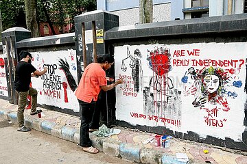 Protest Condemning The Murder Of a Medic Woman