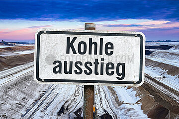 Symbolisches Schild Kohleausstieg