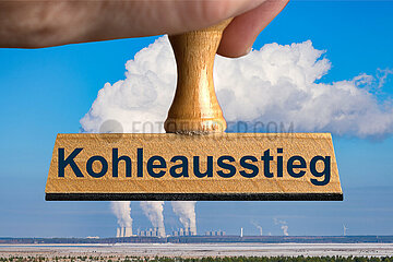 Symbolischer Stempel Kohleausstieg