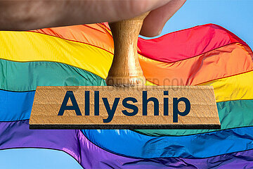 Symbolischer Stempel Allyship