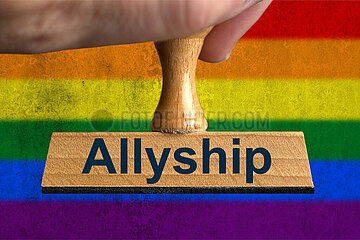 Symbolischer Stempel Allyship