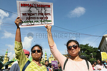 Protest Condemning The Murder Of a Medic Woman