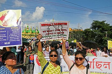 Protest Condemning The Murder Of a Medic Woman