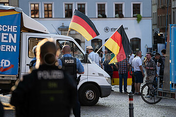 Afd Kundgebung in Pirna und Gegendemo