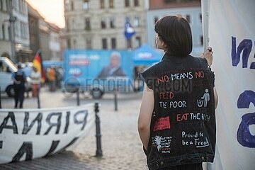 Afd Kundgebung in Pirna und Gegendemo