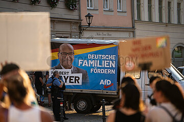 Afd Kundgebung in Pirna und Gegendemo