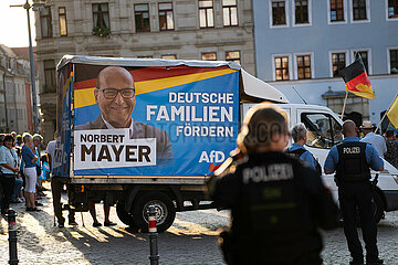 Afd Kundgebung in Pirna und Gegendemo