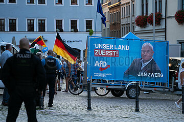 Afd Kundgebung in Pirna und Gegendemo