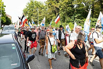 Reichsbürger demonstrieren in München