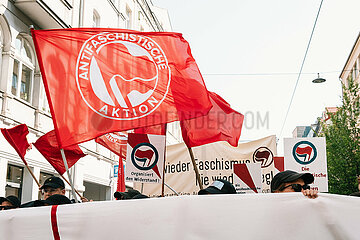 Gegendemo zu AfD-Wahlkampfabschluss in Erfurt