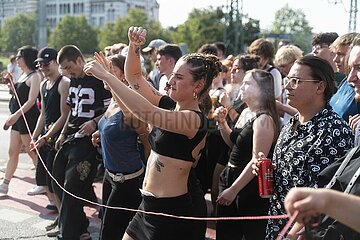 Tolerade  Technoparade gegen den Rechtsruck in Dresden