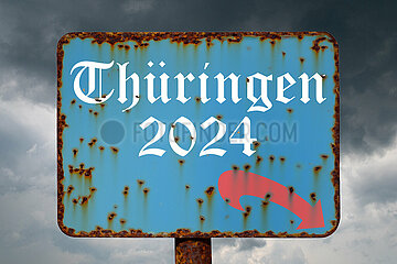 Symbolisches Schild Thueringen 2024