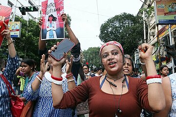 Protest Condemning The Murder Of a Medic Woman