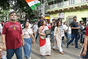 Protest Condemning The Murder Of a Medic Woman