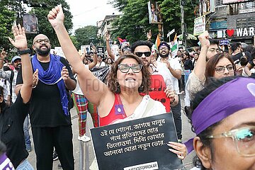 Protest Condemning The Murder Of a Medic Woman