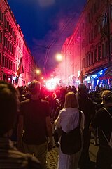 Antifaschistische Demo am Wahlabend in Dresden