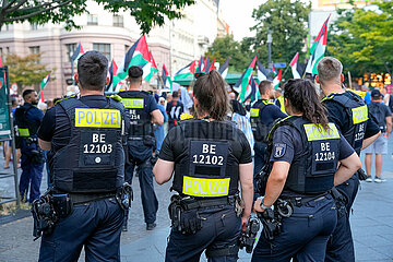 Pro-Palaestinensische Demo in Berlin-Neukoelln