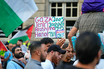 Pro-Palaestinensische Demo in Berlin-Neukoelln