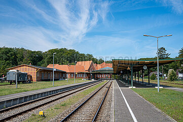 Heringsdorf  Usedom  Blick auf den Bahnhof Seebad Heringsdorf auf der Insel Usedom