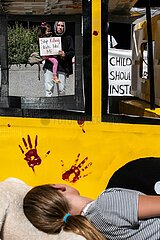 Washington DC: Political stret theatre & silent demostration for Gaza