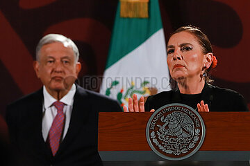 Mexico’s President Andres Manuel Lopez Obrador Briefing Conference