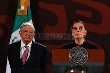 Mexico’s President Andres Manuel Lopez Obrador Briefing Conference