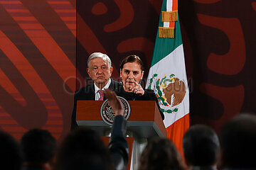 Mexico’s President Andres Manuel Lopez Obrador Briefing Conference