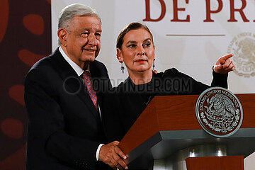 Mexico’s President Andres Manuel Lopez Obrador Briefing Conference