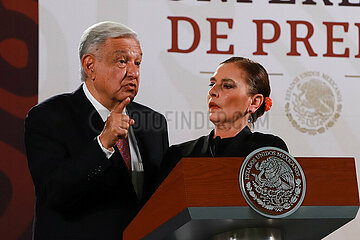 Mexico’s President Andres Manuel Lopez Obrador Briefing Conference