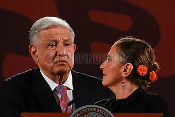 Mexico’s President Andres Manuel Lopez Obrador Briefing Conference