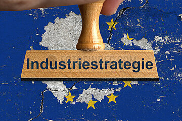 Symbolischer Stempel Industriestrategie