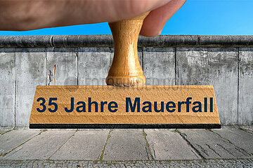 Symbolischer Stempel 35 Jahre Mauerfall