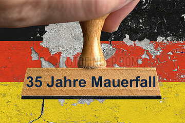 Symbolischer Stempel 35 Jahre Mauerfall