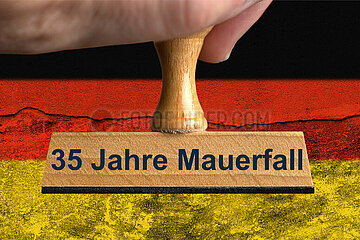 Symbolischer Stempel 35 Jahre Mauerfall