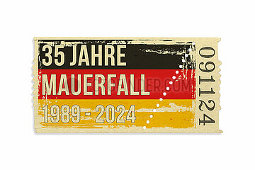 35 Jahre Mauerfall - Symbolisches Ticket