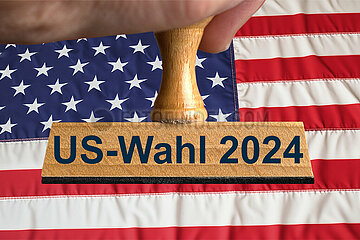 Symbolischer Stempel US-Wahl 2024