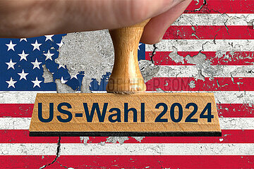 Symbolischer Stempel US-Wahl 2024