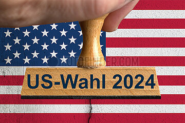 Symbolischer Stempel US-Wahl 2024