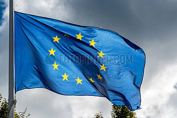 Wehende EU Flagge in Schleswig