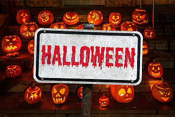 Symbolisches Schild Halloween