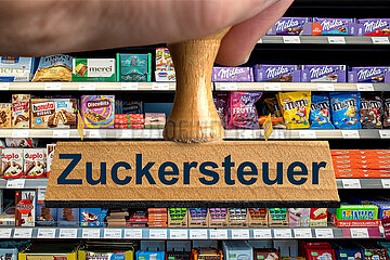 Symbolischer Stempel Zuckersteuer