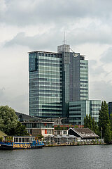 Niederlande  Amsterdam - UP Office Building am frueheren Meeresarm IJ (Stadtzentrum)